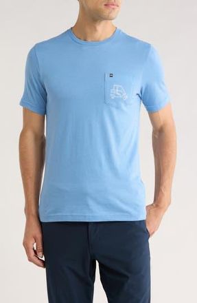 Travis Mathew Lost Mapes Pocket T-Shirt in Pacific Coast at Nordstrom Rack, Size Xx-Large