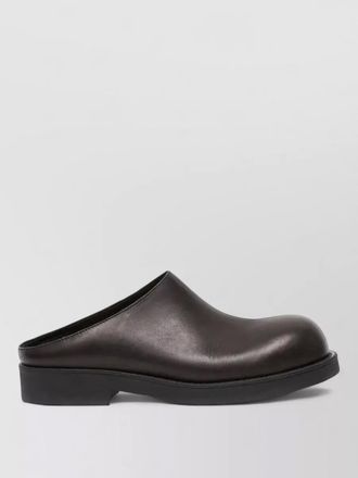 Maison Margiela leather flat sole open back loafer