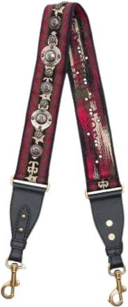 Dior Pre-owned Studded Canvas Shoulder Strap - Dames - Vintage Accessoires - Rood - ONE Size - Leer - Vintage