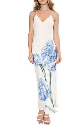 Adelyn Rae Corinne Floral Print Slipdress in Off White at Nordstrom, Size X-Small