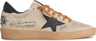 Golden Goose Mens Ball-Star In Grey Suede