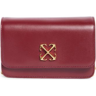 Off-white Jitney Leather Wallet on a Chain in Lipstick at Nordstrom Rack