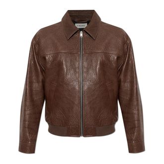 Frame Denim Leather Jackets, male, Brown, Size: M Leather Jacket