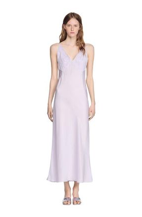 Sandro Lace maxi dress in Mauve at Nordstrom, Size 34 Eu