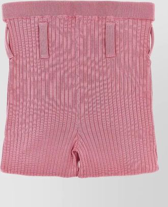 Prada ribbed shorts featuring belt loops design