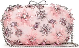Self Portrait Clutch Bag With Crystals-Donna