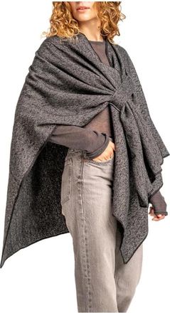 Abbacino Kimono Juna Poncho - Dames - Ponchos - Zwart - ONE Size - Polyester - Jassen