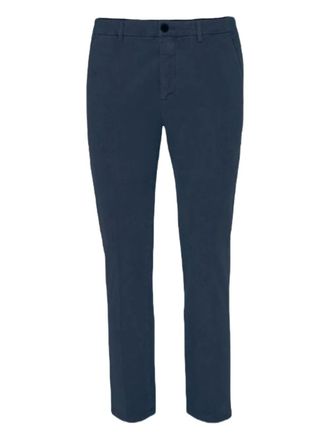 Department Five flat-front cotton trousers - Blue