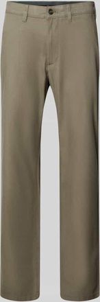 Christian Berg Straight Fit Stoffhose aus Viskose-Mix in Khaki Melange, Größe 102