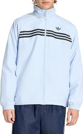 adidas Chest Stripes Track Jacket in Crystal Sky// at Nordstrom, Size Xx-Large R