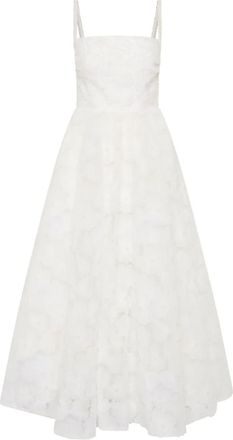 Rebecca Vallance Abito midi Deliah con ricamo a fiori - Bianco