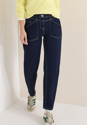 Cecil Loose-fit-Jeans CECIL Style Scarlett, Damen, Gr. 29, L&auml;nge 30, rinsed wash, Denim/Jeans, Obermaterial: 82% Baumwolle, 15% Polyester (REPREVE), 3% Elas