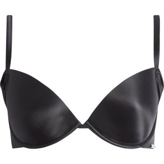 Fleur du Mal Le Gloss Underwire T-Shirt Bra in Black at Nordstrom, Size 34Dd