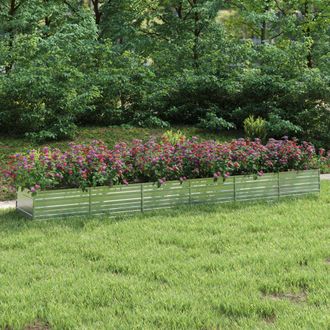 Berkfield Home Garden Raised Bed 480x80x45 cm Galvanized Steel Silver | Size: 480 x 80 x 45 cm