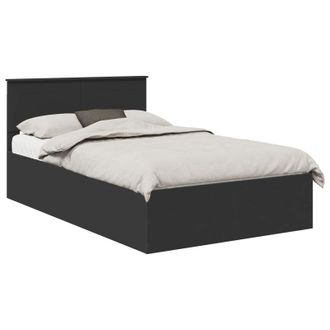 vidaXL Estructura De Cama Negro 120 X 190 Cm Madera De Ingenier&iacute;a Vidaxl