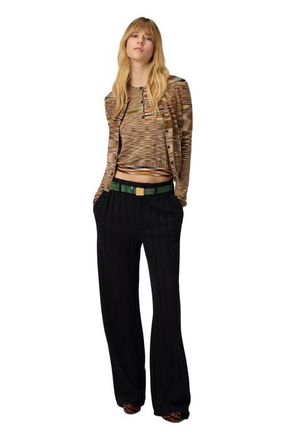 Missoni Short Crew Neck Cardigan In Smooth Flame Knit in Multicoloured at Nordstrom, Size 44 It