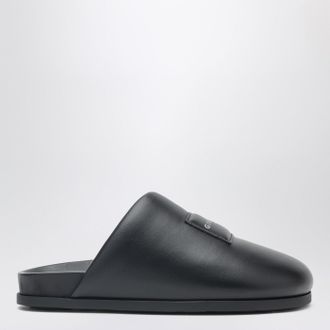 Givenchy Label flat mules in black nappa leather