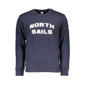 North Sails Heren, Sweatshirts & Hoodies, Blauw, Maat: XL Katoen