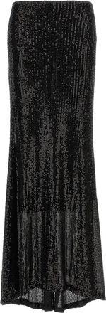 Le Twins Gonna lunga con paillettes - Nero