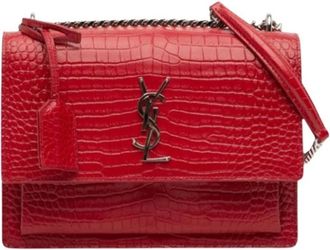 Saint Laurent Pre-owned Cross Body Bags, female, Red, Size: ONE SIZE Pre-owned The Sunset Crossbody Bag