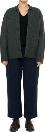 7115 By Szeki Boiled Merino Wool Shirt Jacket In Charcoal