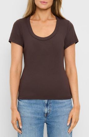 Michael Stars Calla Scoop Neck T-Shirt in Java at Nordstrom, Size X-Small