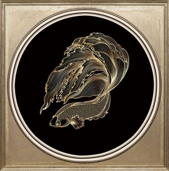 Queence Acrylglasbild »Fisch« Gemälde Kunst Tiere Wassertiere Fine Art-Print in Galeriequalität