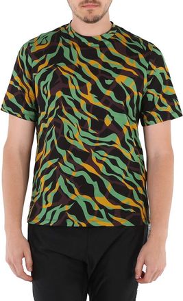 Roberto Cavalli Tiger Twiga Print Cotton T-Shirt, Size X-Large