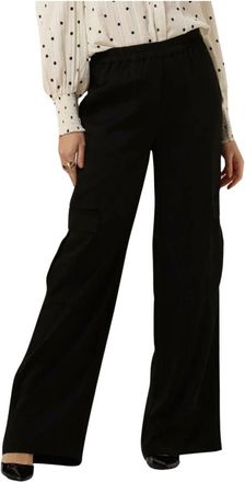 Co'Couture Himalayacc Pocket Lange Broek - Dames - Wijde Broeken - Zwart - S - Polyester - Broeken