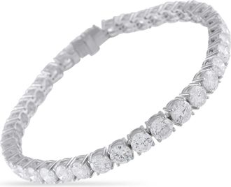 Luxury Bazaar Platinum 15.79ct Diamond Tennis Bracelet MF02-081326