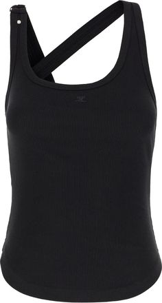 Courrèges Black Cotton Top
