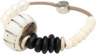 By Lilla Womens Hair Tie Bracelet In Great White