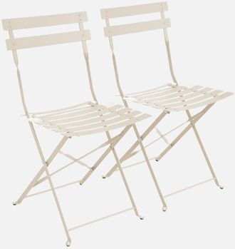 Sweeek Silla De Jard&iacute;n Plegable De Metal, Set De 2