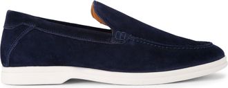Kurt Geiger Mens Suede Ryan Loafers - Navy - Size UK 11