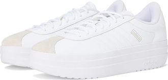 adidas VL Court Womens Shoes White/White/Crystal White : 7.5 B - Medium, Leather