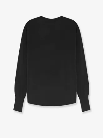 Aspesi Virgin Wool V-Neck Sweater - Black
