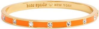 Kate Spade New York crystal & enamel hinge bangle in Orange at Nordstrom