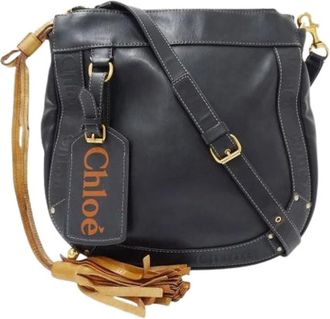 Chloé Pre-owned Cross Body Bags, female, Black, Size: ONE SIZE Pre-owned Leather shoulder-bags