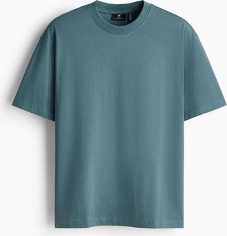 H&M COOLMAX T-Shirt in Relaxed Fit - Turquoise