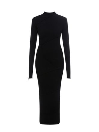 Balenciaga Spiral Viscose Dress-Donna