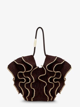 Zimmermann Borsa a spalla Goldentime in rafia con volant - ZIMMERMANN - gender_Woman