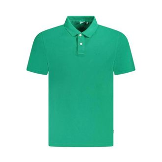 Pepe Jeans London Tops, Heren, Groen, S, Katoen, Poloshirt met korte mouwen
