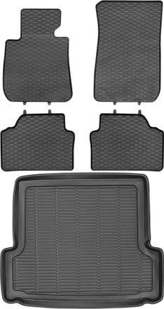 OEM Juego De Alfombrillas De Goma Para Coche Y Maletero Para Bmw Serie 3 E91 Estate (2005-2012)