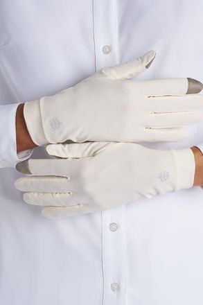 Coolibar Gannett Full Finger UV Sun Gloves, UPF 50+ Sun Protection in Vanilla at Nordstrom, Size X-Small