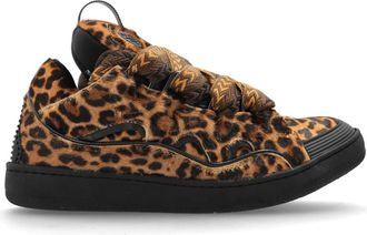 Lanvin Curb Sneakers - Dames - Sneakers - Bruin - 38 EU - Leer - Schoenen
