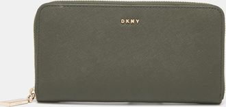 DKNY Dkny Green Leather Zip Around Wallet