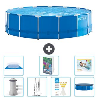 Intex Piscina Con Estructura Redonda - 457x122 Cm - 8-piezas S670