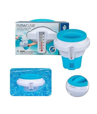 Trade Shop Trade Shop - Dosificador Flotante Pastillas Cloro Medio Termometro Piscina 58701