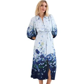 Phase Eight Noella Shirt Dress in Pale Blue at Nordstrom, Size 10