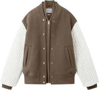 Axel Arigato Bomber denim con logo ricamato - Marrone